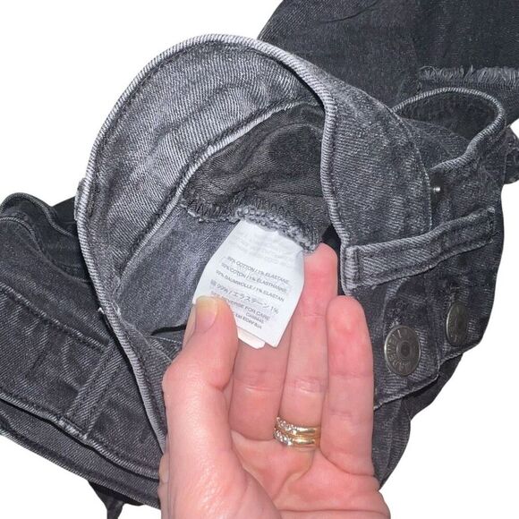 MADEWELL Button Fly High Waist Black Denim Short Size 26 - Picture 5 of 8